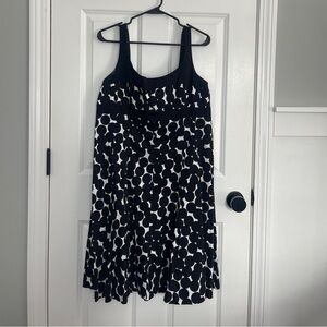 Jones Wear Dress Chic Black and White Polka Dot Dress